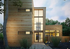 Modern house in wood
